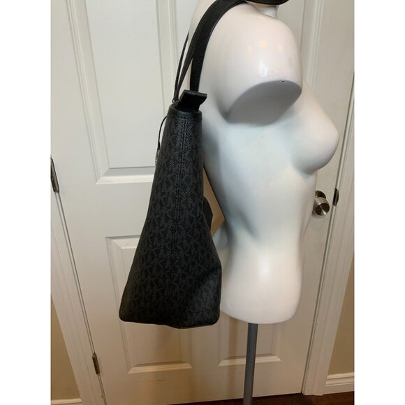 Michael Kors Black Pebbeled Leather Maisie Large Logo 3-in-1 Tote Bag - Picture 5 of 11